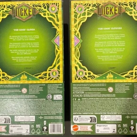Wicked: For Good Elphaba and Glinda  Singing ‘For Good’ Dolls Set NWB - 2 dolls - Picture 2 of 2